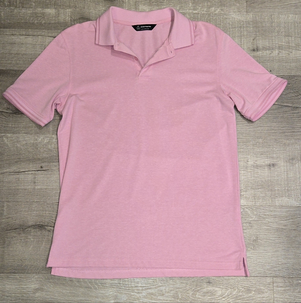 Men's Pink Pique Polo Shirt